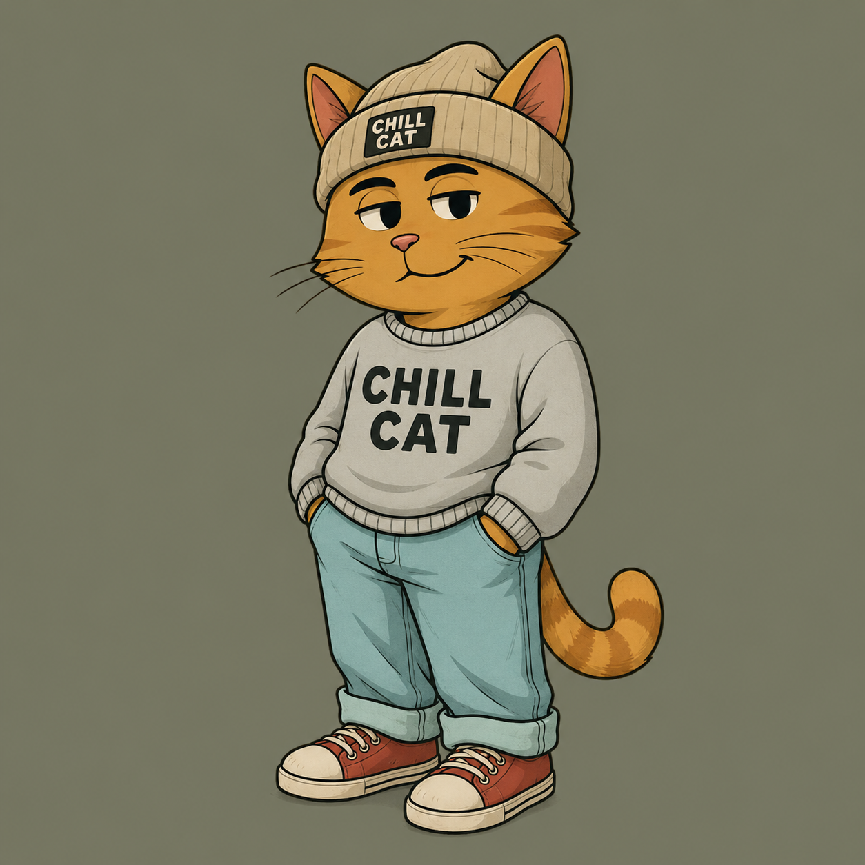 Just a Chill Cat character illustration