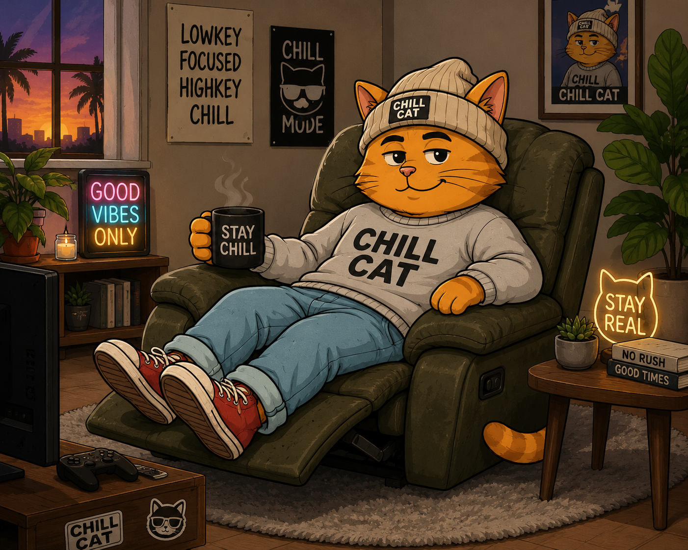Featured Chill Cat artwork